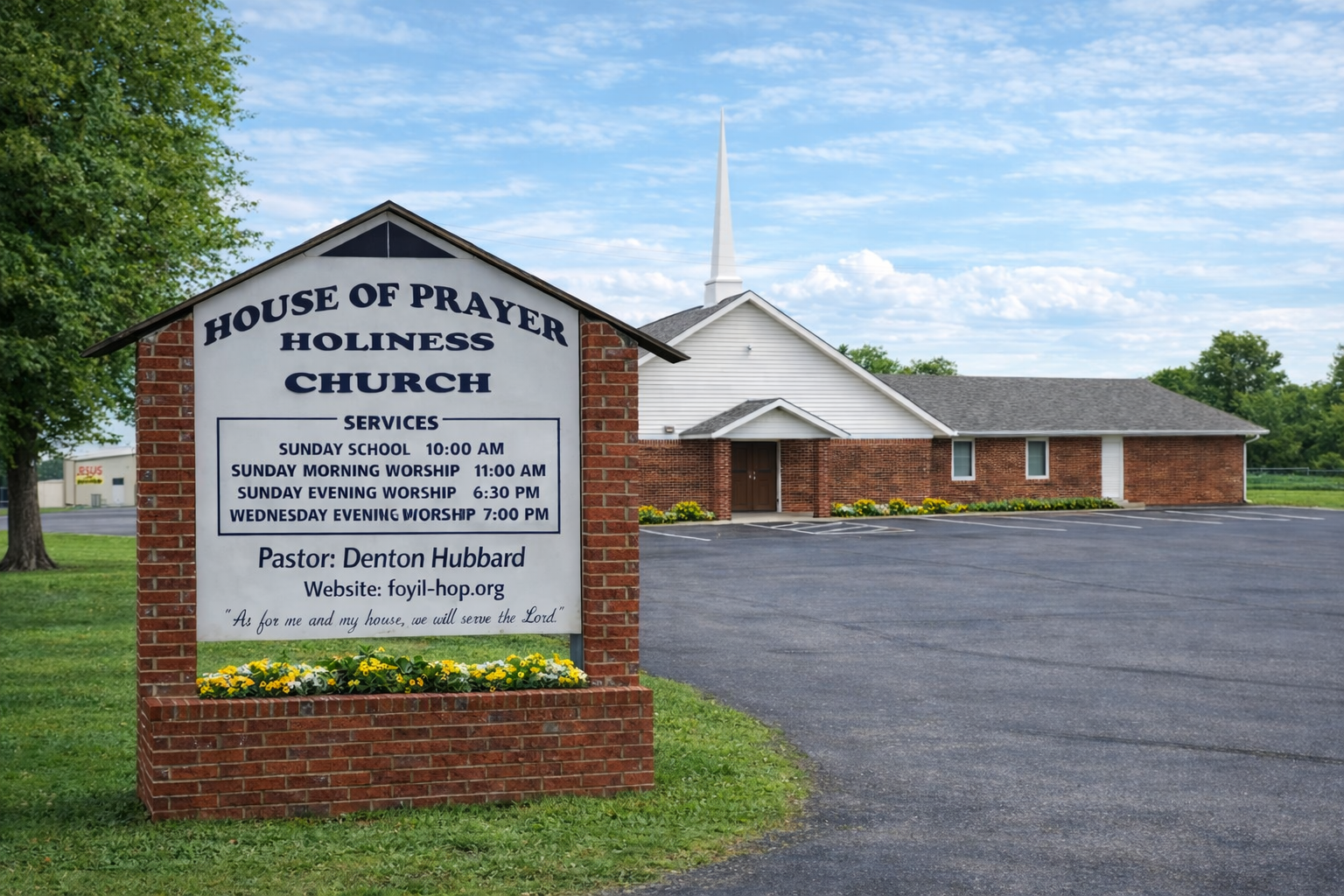 House of Prayer Sign